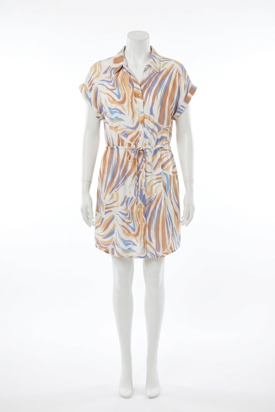 NEW TRIBAL shirt mini dress in multicolor